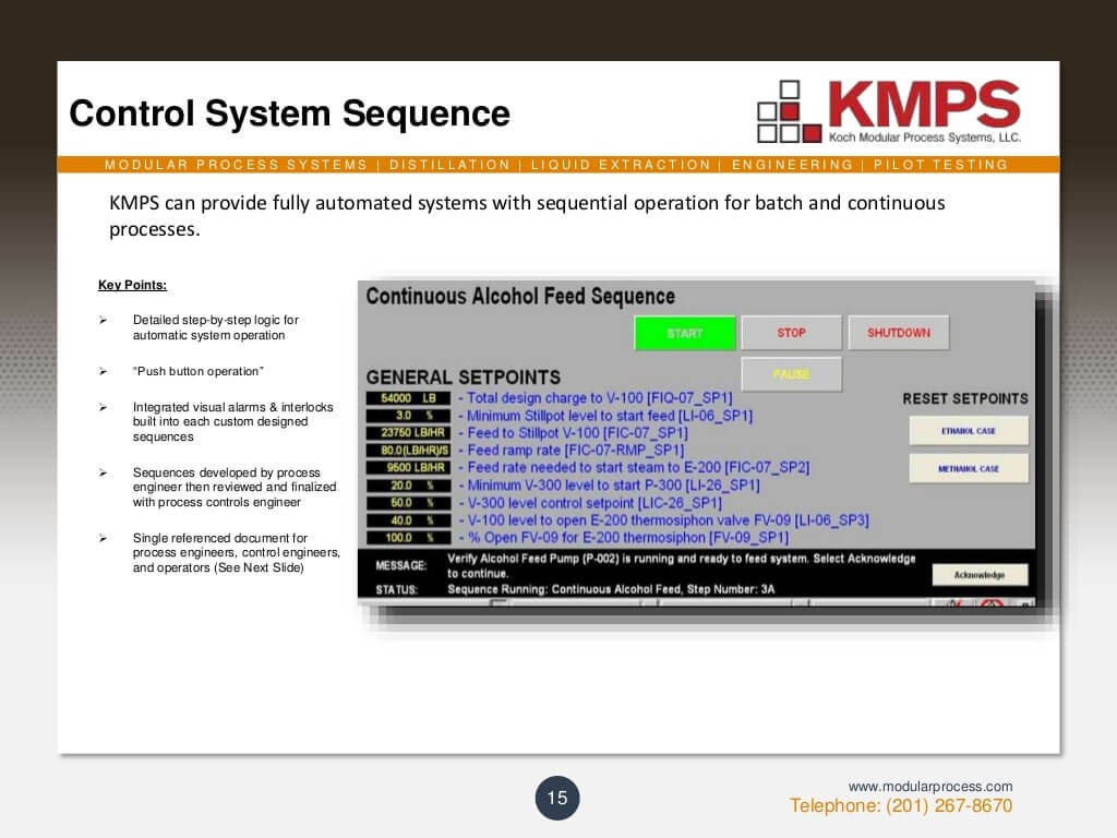 Automation and Control System Capabilities 15