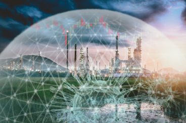 Coronavirus Impact Influence Oil and Gas Industry, Covid 19 Disease Epidemic Effect to Oil Refinery Industrial and Stock Exchange. Falling Stock Market Risk Investment From World Coronavirus Crisis